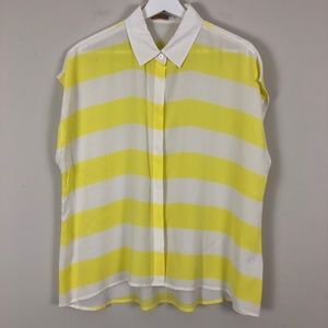 Equipment Stripe Oversized Silk Blouse